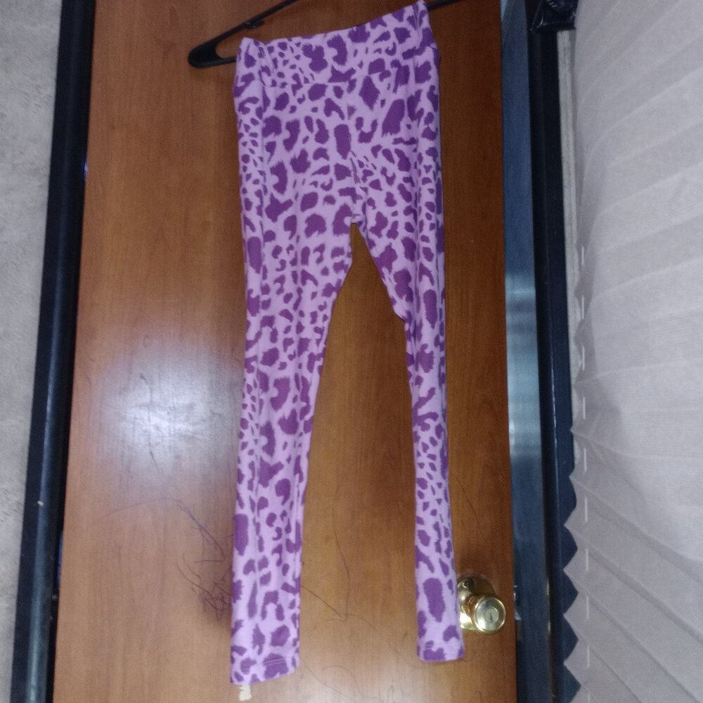LuLaRoe Pink Leopard Leggings Size Tween
